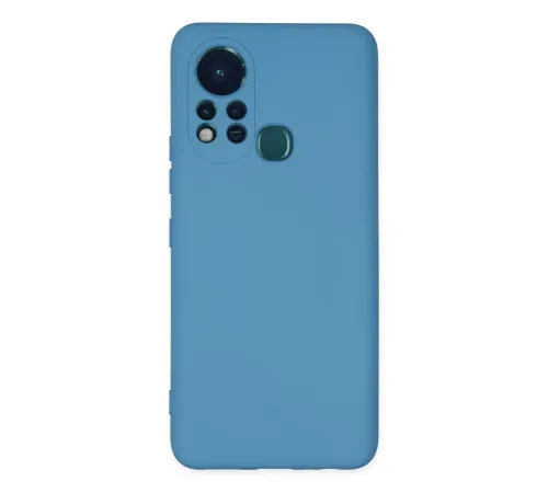 İnfinix Hot 11s Kılıf Nano içi Kadife Silikon - Mavi
