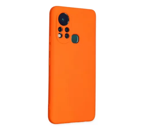 İnfinix Hot 11s Kılıf Nano içi Kadife Silikon - Turuncu