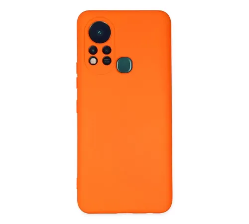 İnfinix Hot 11s Kılıf Nano içi Kadife Silikon - Turuncu