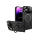Apple iPhone 16 Pro Max Kılıf Joy Lens Standlı Kapak - Siyah