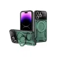 Apple iPhone 16 Pro Max Kılıf Joy Lens Standlı Kapak - Koyu Yeşil