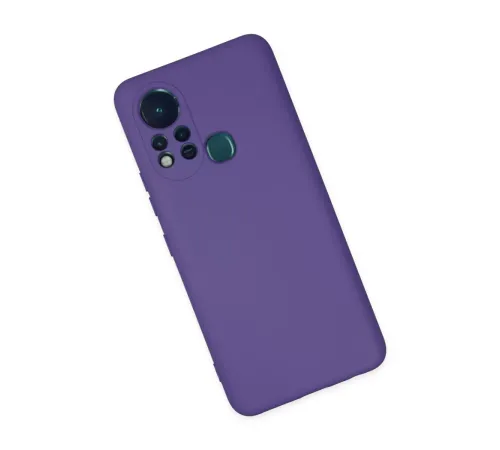 İnfinix Hot 11s Kılıf Nano içi Kadife Silikon - Mor