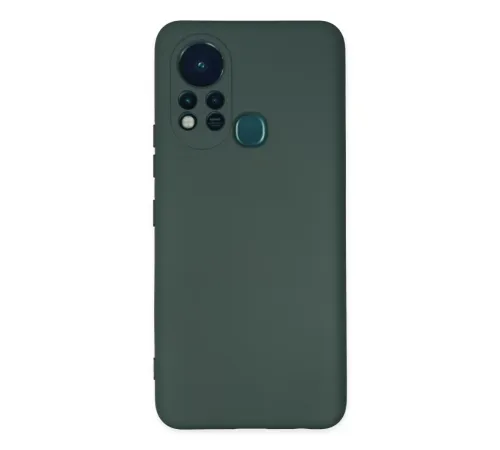 İnfinix Hot 11s Kılıf Nano içi Kadife Silikon - Koyu Yeşil