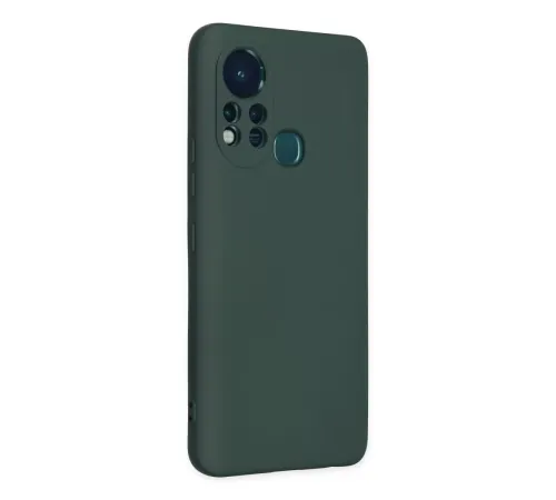 İnfinix Hot 11s Kılıf Nano içi Kadife Silikon - Koyu Yeşil