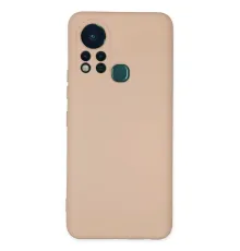 İnfinix Hot 11s Kılıf Nano içi Kadife Silikon - Pudra