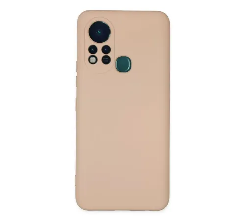 İnfinix Hot 11s Kılıf Nano içi Kadife Silikon - Pudra