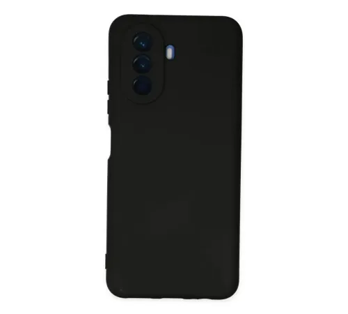 Huawei Nova Y70 Kılıf Nano içi Kadife Silikon - Siyah
