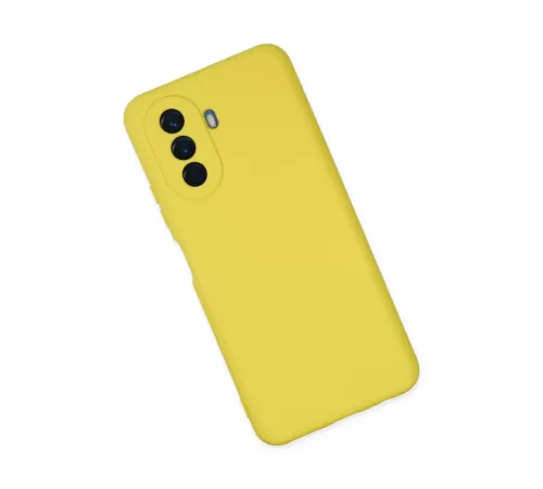 Huawei Nova Y70 Kılıf Nano içi Kadife Silikon - Sarı