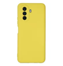 Huawei Nova Y70 Kılıf Nano içi Kadife Silikon - Sarı