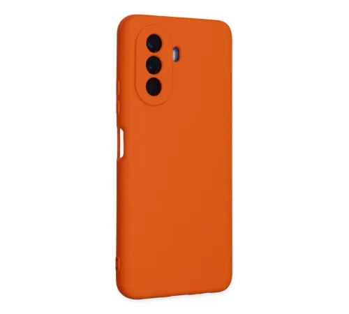 Huawei Nova Y70 Kılıf Nano içi Kadife Silikon - Turuncu