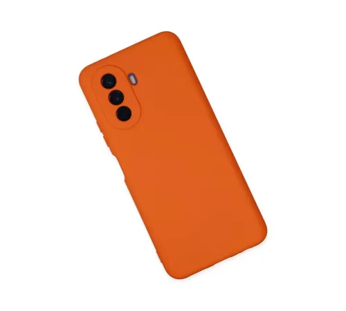 Huawei Nova Y70 Kılıf Nano içi Kadife Silikon - Turuncu