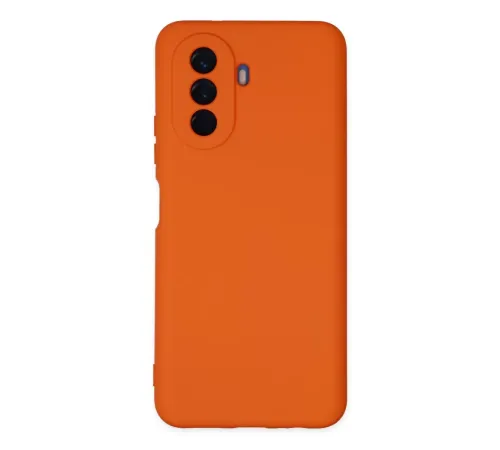 Huawei Nova Y70 Kılıf Nano içi Kadife Silikon - Turuncu