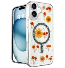 Apple iPhone 16 Kılıf Daisy Simli Magsafe Kapak - Siyah