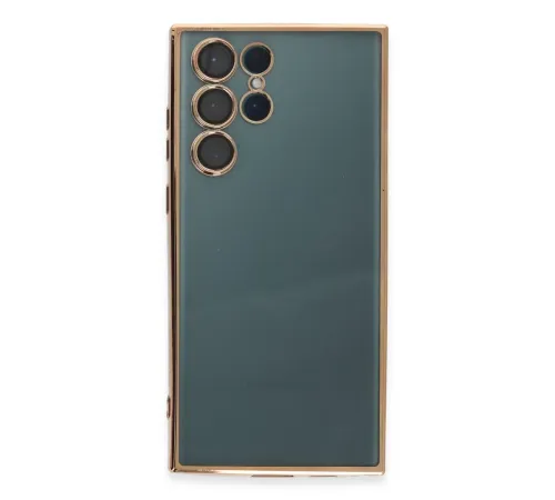 Samsung Galaxy S22 Ultra Kılıf Lensli Silikon - Gold