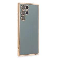 Samsung Galaxy S22 Ultra Kılıf Lensli Silikon - Gold