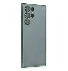 Samsung Galaxy S22 Ultra Kılıf Lensli Silikon - Yeşil
