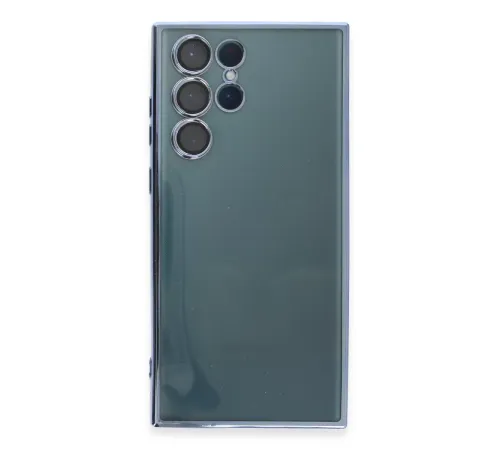Samsung Galaxy S22 Ultra Kılıf Lensli Silikon - Açık Mavi