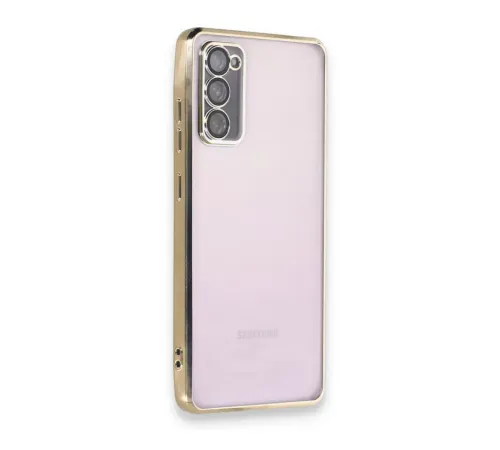 Samsung Galaxy S20 FE Kılıf Lensli Silikon - Gold