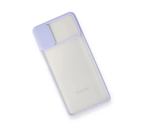 Samsung Galaxy M51 Kılıf Palm Buzlu Kamera Sürgülü Silikon - Lila