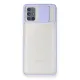 Samsung Galaxy M51 Kılıf Palm Buzlu Kamera Sürgülü Silikon - Lila