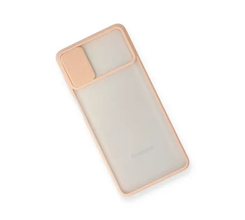 Samsung Galaxy M51 Kılıf Palm Buzlu Kamera Sürgülü Silikon - Pembe