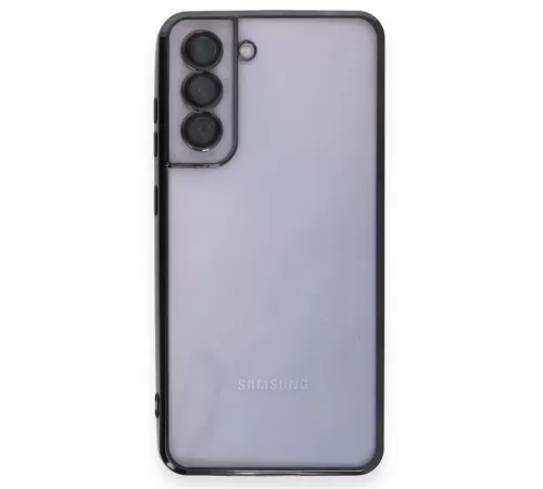 Samsung Galaxy S21 FE Kılıf Lensli Silikon - Siyah