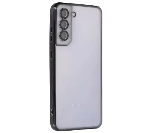 Samsung Galaxy S21 FE Kılıf Lensli Silikon - Siyah