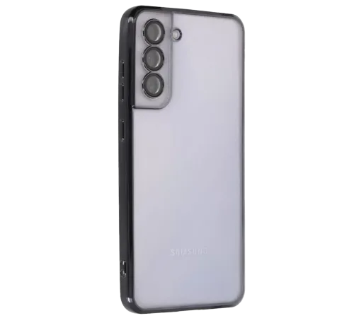 Samsung Galaxy S21 FE Kılıf Lensli Silikon - Siyah