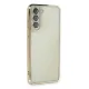 Samsung Galaxy S21 FE Kılıf Lensli Silikon - Gold
