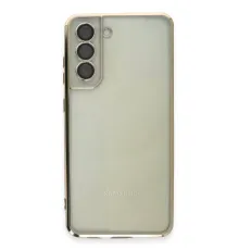 Samsung Galaxy S21 FE Kılıf Lensli Silikon - Gold