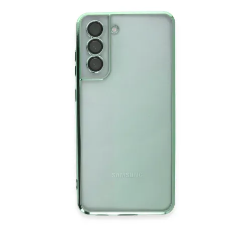 Samsung Galaxy S21 FE Kılıf Lensli Silikon - Yeşil