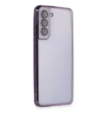 Samsung Galaxy S21 FE Kılıf Lensli Silikon - Mor