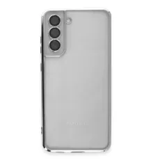 Samsung Galaxy S21 FE Kılıf Lensli Silikon - Gümüş
