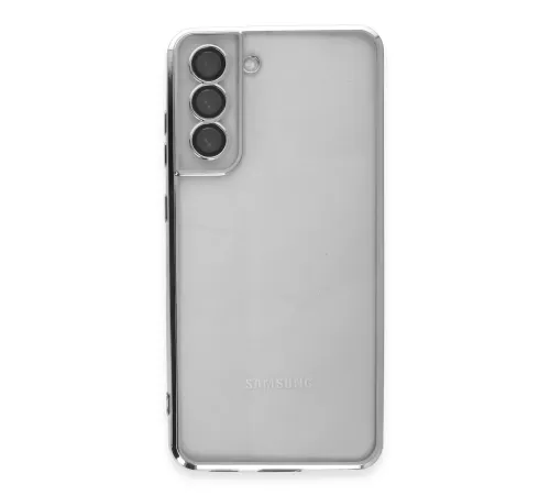 Samsung Galaxy S21 FE Kılıf Lensli Silikon - Gümüş