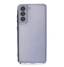 Samsung Galaxy S21 FE Kılıf Lensli Silikon - Açık Mavi