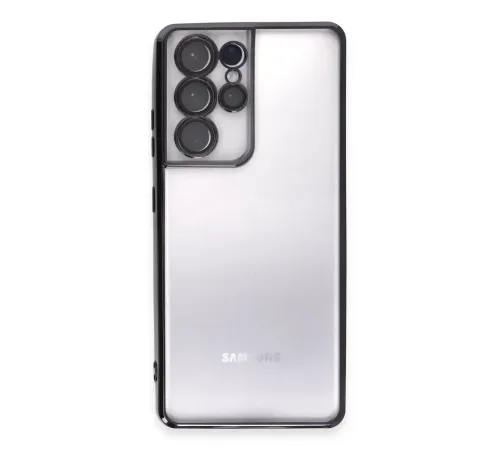 Samsung Galaxy S21 Ultra Kılıf Lensli Silikon - Siyah