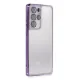 Samsung Galaxy S21 Ultra Kılıf Lensli Silikon - Mor