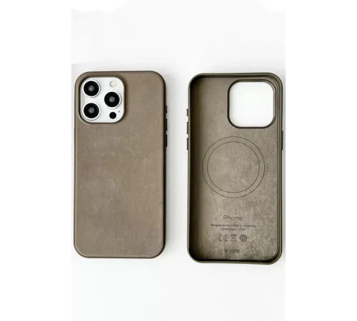 Apple iPhone 15 Pro Max Kılıf Karen Magsafe Kapak - Kahverengi