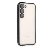 Samsung Galaxy S23 Kılıf Lensli Silikon - Siyah