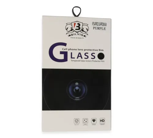 Apple iPhone 14 Pro Max Bilvis Titan Kamera Lens - Derin Mor
