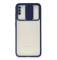 Samsung Galaxy A11 Kılıf Palm Buzlu Kamera Sürgülü Silikon - Lacivert