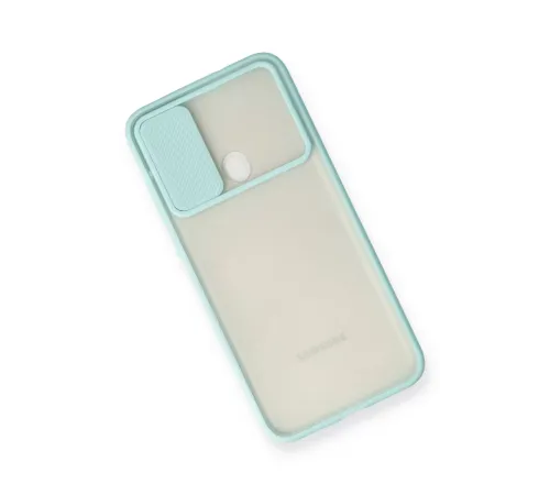 Samsung Galaxy A11 Kılıf Palm Buzlu Kamera Sürgülü Silikon - Turkuaz