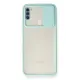 Samsung Galaxy A11 Kılıf Palm Buzlu Kamera Sürgülü Silikon - Turkuaz