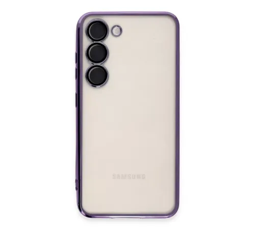 Samsung Galaxy S23 Kılıf Lensli Silikon - Mor