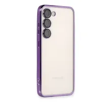 Samsung Galaxy S23 Kılıf Lensli Silikon - Mor
