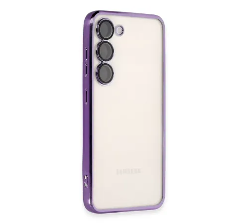 Samsung Galaxy S23 Kılıf Lensli Silikon - Mor