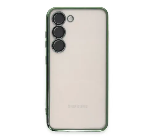 Samsung Galaxy S23 Plus Kılıf Lensli Silikon - Yeşil