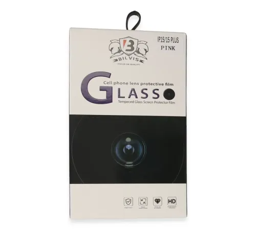 Apple iPhone 15 Bilvis Titan Kamera Lens - Pembe