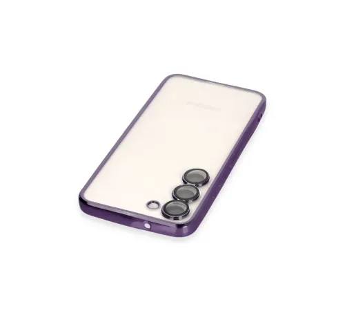 Samsung Galaxy S23 Plus Kılıf Lensli Silikon - Mor