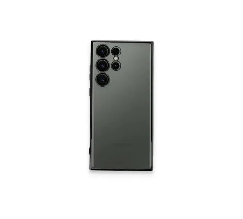 Samsung Galaxy S23 Ultra Kılıf Lensli Silikon - Siyah